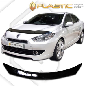 Дефлектор капота Renault Fluence 2009- | черный