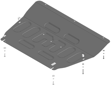 Защита картера Tenet T8 | двигатель + КПП, 2 мм, сталь | MOTODOR | 79017