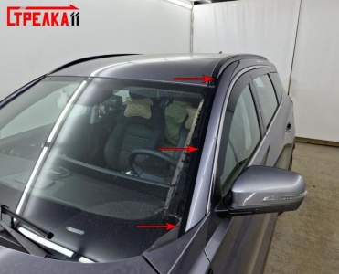 Премиум водостоки дефлекторы лобового стекла Tenet T7