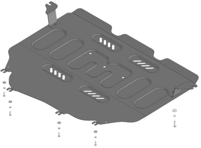 Защита картера GAC Empow 2025+ | двигатель + КПП, 2 мм, сталь | MOTODOR | 77807
