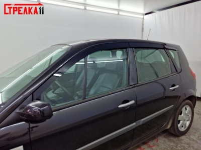 Дефлекторы Renault Scenic 2 (2003-2009) | из 6 частей, премиум, плоские, 2D