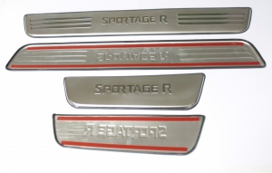 Накладки на пороги из нержавейки для Kia Sportage 2010-2015