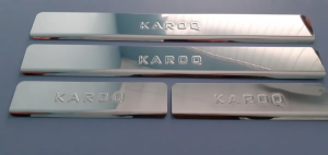 Защита переднего бампера d42 секции-d42 дуга SKKZ-003436 для Skoda Karoq (Шкода Карок), с 2020 по 2021 г. (арт. SKKZ-003436) Нержавеющая сталь