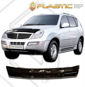 Дефлектор капота SsangYong Rexton 2001-2007 | черный