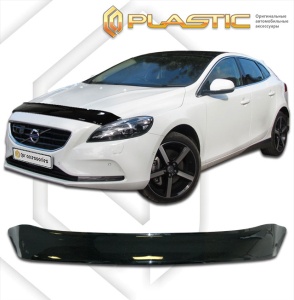 Дефлектор капота Volvo V40 2012- | черный