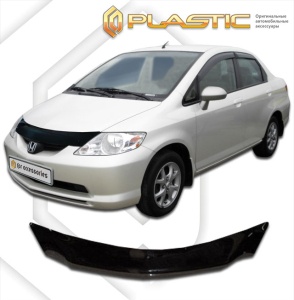 Дефлектор капота Honda Fit Aria 2002-2004 (D-6,7,8,9) | черный