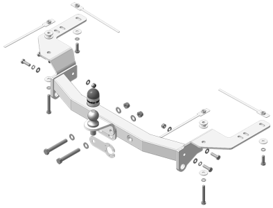 Фаркоп Toyota Land Cruiser 200 2015-2021 | шар FE - оцинкованный, нагрузка 120/2000 | MOTODOR | 92527-FE