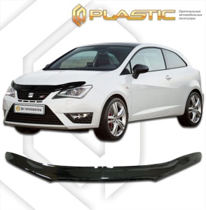 Дефлектор капота Seat Ibiza 2012- | черный