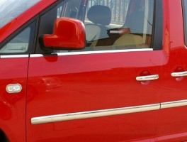Молдинги на стекла дверей, 4 части для VW Caddy