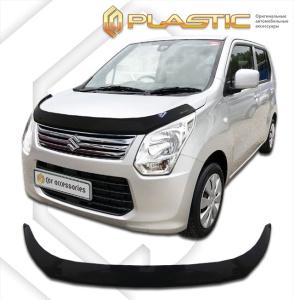Дефлектор капота Suzuki Wagon R MH34S 2012-2014 | черный