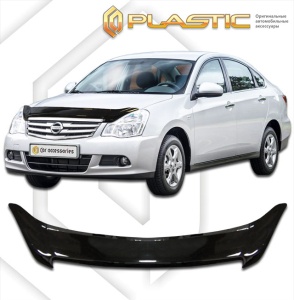 Дефлектор капота Nissan Bluebird Sylphy 2005-2012 (G11) | черный