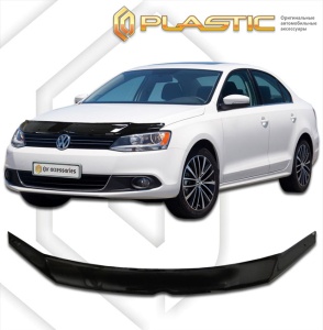Дефлектор капота Volkswagen Jetta 6 2010- | черный