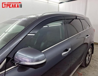 Дефлекторы Kia Sorento Prime 2015-2020 | из 6 частей, премиум, плоские, 2D