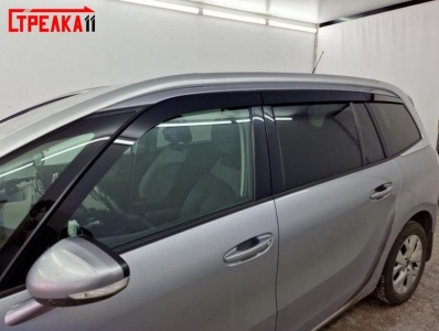 Дефлекторы Citroen C4 Picasso 2 2014-2018 | из 6 частей, премиум, плоские, 2D
