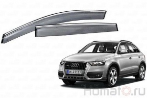 Дефлекторы окон Audi Q3 : OEM Type с хромированным молдингом