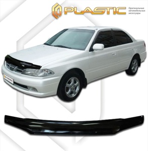 Дефлектор капота Toyota Carina 1997-2001 (T210-T215) | черный