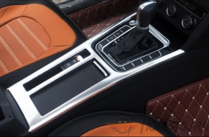 Накладка на центральную консоль для VW Passat (B8) 2015+ | 1 часть, Silver (ABS)