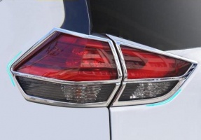 Накладки на задние фонари для Ниссан Х-трейл Т32 2019+ рестайлинг | хром (ABS)