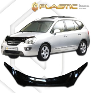 Дефлектор капота Kia Carens 2006- | exclusive, черный