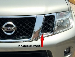 Защита радиатора для Nissan Pathfinder R51 (2010-2014) рестайл | Стандарт