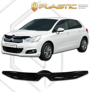 Дефлектор капота Citroen C4 хетчбэк 2011- | черный