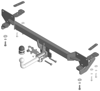 Фаркоп GAC GS4 2025+ | шар A - оцинкованный, нагрузка 50/1000 | MOTODOR | 97807-A