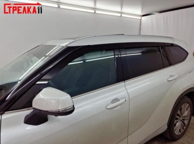 Дефлекторы Toyota Highlander 4 XU70 2019+ | из 6 частей, премиум, плоские, 2D