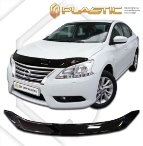 Дефлектор капота Nissan Bluebird Sylphy 2012- (NB17) | черный