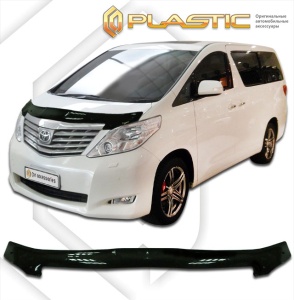 Дефлектор капота Toyota Alphard 2 2008-2011 (ANH20W) | черный