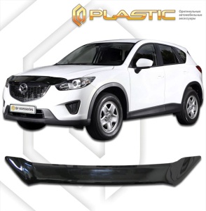 Дефлектор капота Mazda CX-5 1 2012-2017 (KE) | черный