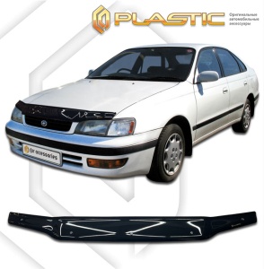 Дефлектор капота Toyota Carina E 1992-1997 (T190-T195) | черный