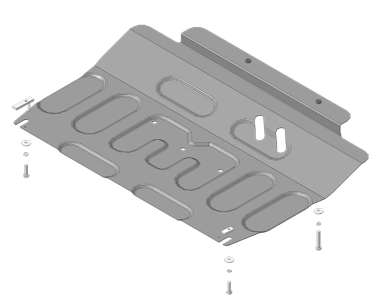 Защита картера Mazda 3 2013-2018 | двигатель + КПП, 2 мм, сталь | MOTODOR | 71101