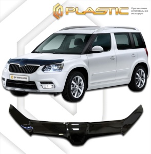 Дефлектор капота Skoda Yeti 2013- | exclusive, черный