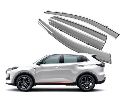 Премиум дефлекторы окон для Чанган Юни С | с молдингом из нержавейки