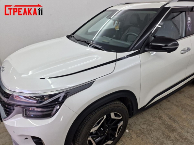 Накладки на капот для Kia Seltos 2020+ | 4 штуки, декор