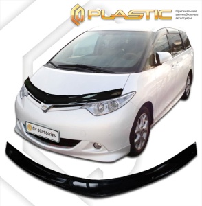 Дефлектор капота Toyota Estima 2006- (R50W,R55W) | черный