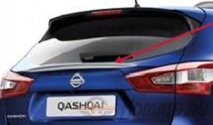 Накладка на стекло двери багажника для NISSAN Qashqai 2014+/2019+ : хром