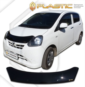 Дефлектор капота Daihatsu Mira e:S 2011-2017 (LA300S, LA310S) | черный