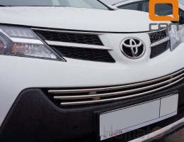 Решетка переднего бампера d16 для Toyota RAV4 2013+