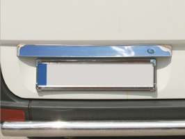 Накладка над номером на крышку багажника «2дверн.», с надписью, нерж. для MERCEDES V-class/Vito/Viano вар.2