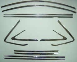 Верхние и нижние молдинги стекол «окантовка», нерж., 12 частей «HB» для MAZDA 3 "09-12"