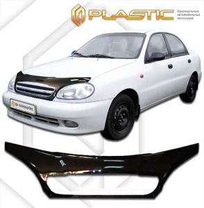 Дефлектор капота Chevrolet Lanos 2005-2009 (T100) | exclusive, черный