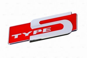 Шильд "Type S" Для Honda, Самоклеящийся. Цвет: Красный, 1 шт.
