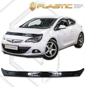 Дефлектор капота Opel Astra GTC 2011-2015 (J) | черный