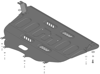 Защита картера Gac GS4 2024- | двигатель + КПП, 2 мм, сталь | MOTODOR | 77806 Защита картера Gac GS4 2024- | двигатель + КПП, 2 мм, сталь | MOTODOR | 77806