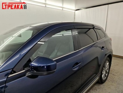Дефлекторы Mazda CX-9 2017+/2021+ | из 6 частей, премиум, плоские, 2D