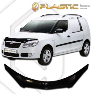 Дефлектор капота Skoda Roomster 2006-2010 | exclusive, черный