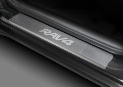 Накладки на пороги для Toyota RAV 4 2007-2011 | нержавейка, Rival