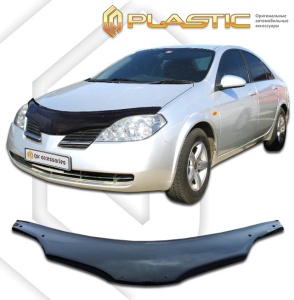 Дефлектор капота Nissan Primera 2001-2006 (P12(правый руль)) | черный