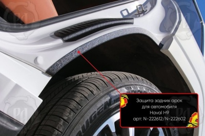 Накладки на внутренние задние арки для Haval H9 2024+ | шагрень Накладки на внутренние задние арки для Haval H9 2024+ | шагрень